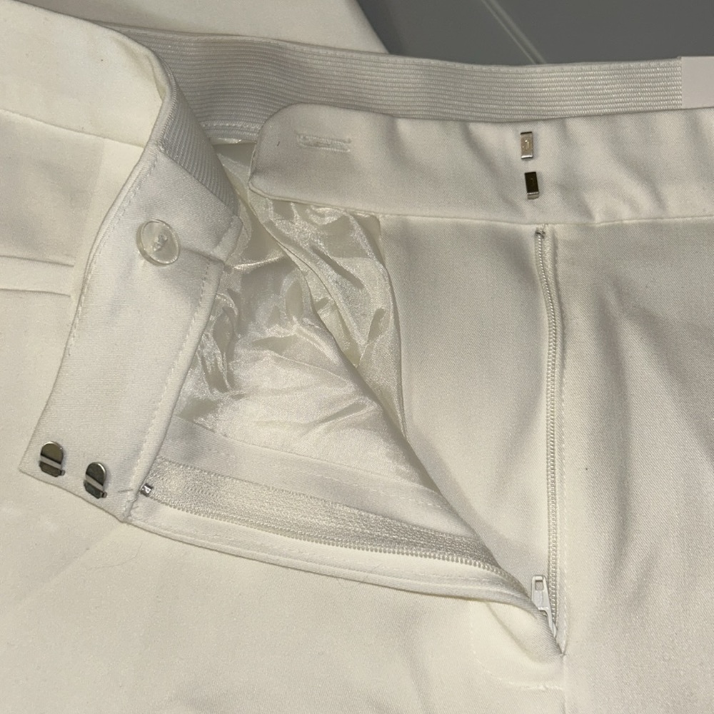 NWT Alfani Straight Leg Comfort Waist Ivory colored pants - Picture 3 of 7